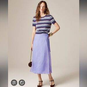 NWT J. Crew Collection Wrap Skirt in Silk Organza